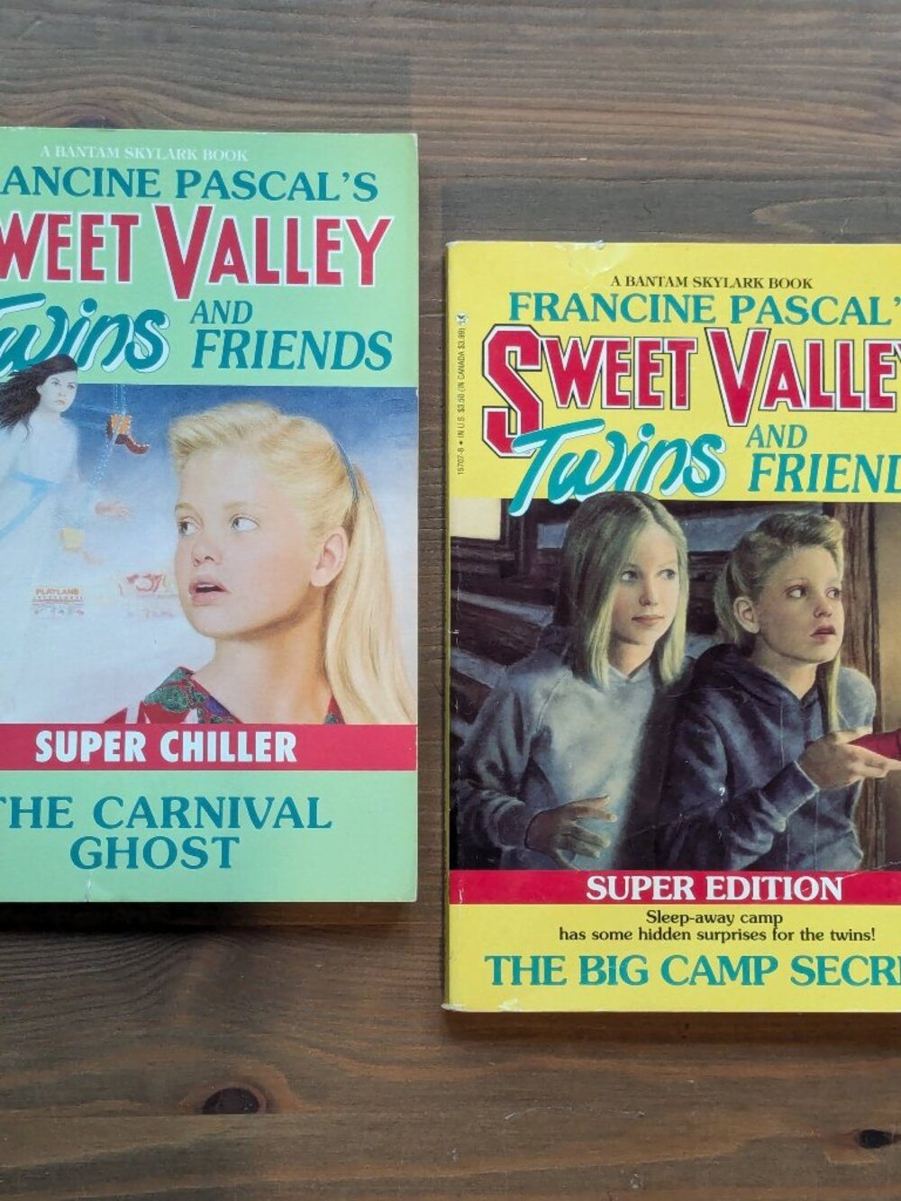 2pk SWEET VALLEY TWINS & Friends Super Chiller Carnival Ghost, Big Camp Secret